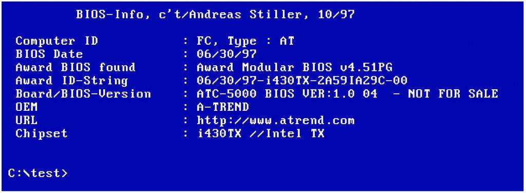 Upgrade do BIOS É preciso identificar exatamente o modelo, fabricante e o chipset da placa-mãe Abaixo podemos identificar, através do programa CTBIOS os dados do