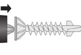 PARAFUSO PLACA CIMENTÍCIA Construção a seco Parafuso auto perfurante com cabeça chata escariante com asa.