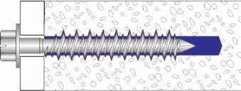 PCA PARAFUSO PARA CONCRETO Ancoragem mecânica Chumbador mecânico tipo parafuso autoatarraxante e sem expansão.