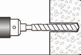 PBI Ancoragem mecânica Chumbador de expansão controlada por percussão (drop-in), de rosca interna com cone expansor interno.