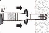 URA Ancoragem mecânica Chumbador rosca interna, auto perfurante de expansão controlada por percussão e cone expansor externo.