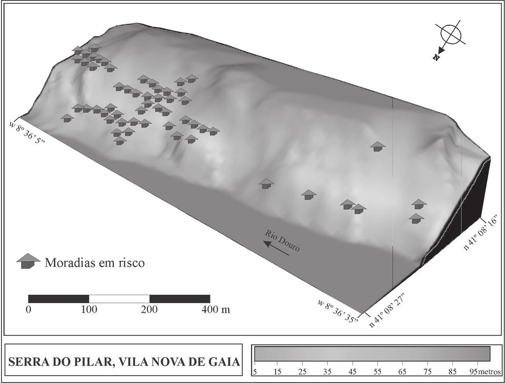 Análise geográfica de áreas de risco de movimento de massa na região metropolitana de Porto, Portugal Além disso, pode-se considerar que a forte variação de nível d água do Rio Douro, em períodos de