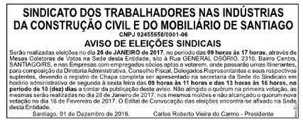 SINDICATO DOS TRABALHADORES NAS INDÚSTRIAS DA CONSTRUÇÃO CIVIL E DO