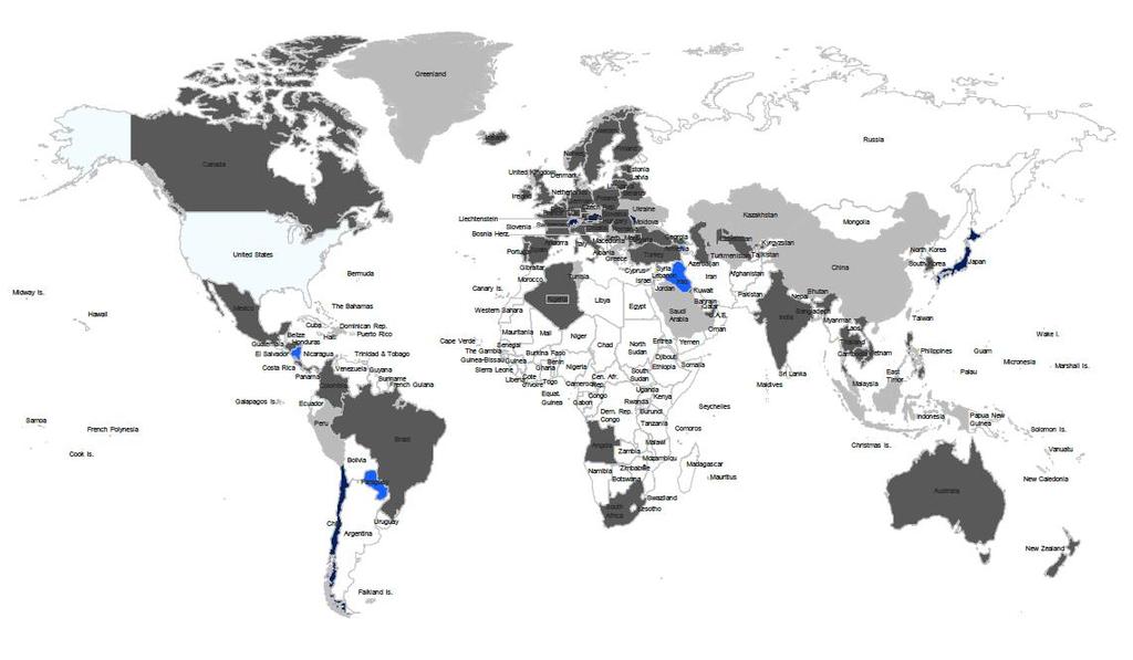 01 // ENQUADRAMENTO PAÍSES ADERENTES 86 países já celebraram um Acordo Intergovernamental; Modelo 1 assinado Modelo 2 assinado Modelo 1 substancialmente acordado Modelo 2 substancialmente acordado 27