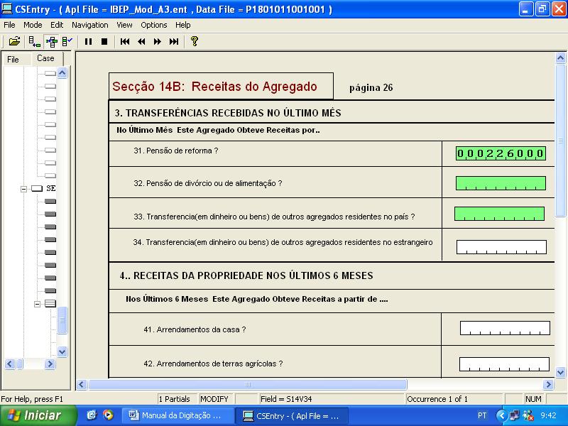 Instituto Nacional de Estatística (INE) Departamento de Censos e Inquéritos Especiais (DCIE) 2 Actividade económica - O código de actividade económica deve ser igual com da pergunta 03 da página 23 3