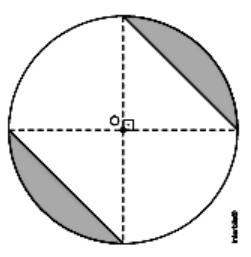 amada. Como bom matemático que é, ele construiu o coração com formas geométricas, utilizando dois semicírculos com o diâmetro em dois lados consecutivos de um quadrado.