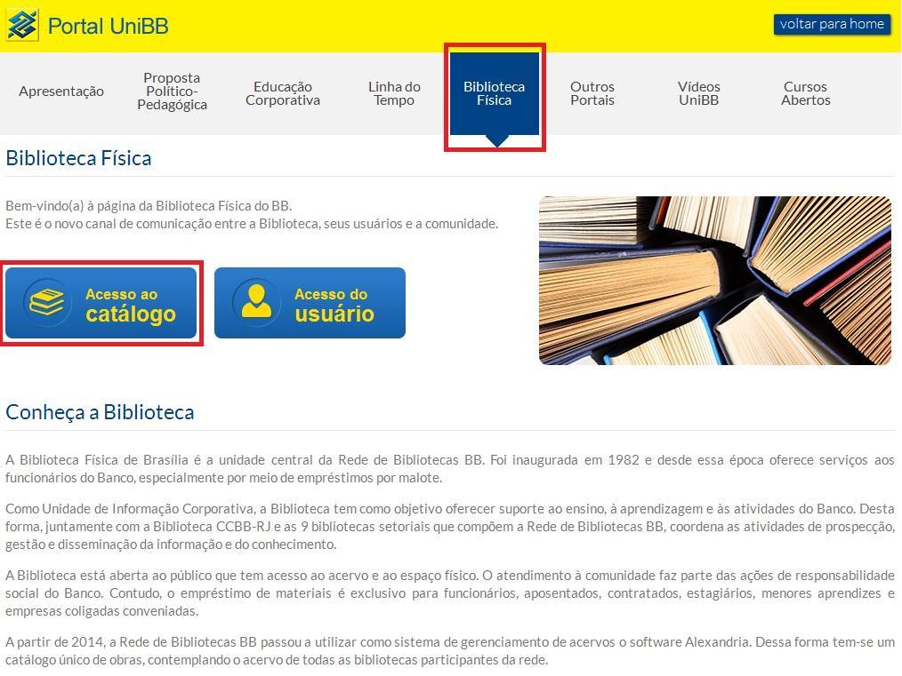 e) Aguarde 24h para processamento dos dados. O acesso será possível no dia posterior ao cadastramento da senha. f) A senha criada será utilizada para acessar a biblioteca física. 1.2. Funcionários aposentados: Temporariamente, a solicitação de empréstimo aos funcionários aposentados está sendo realizada via e-mail diretamente à biblioteca.