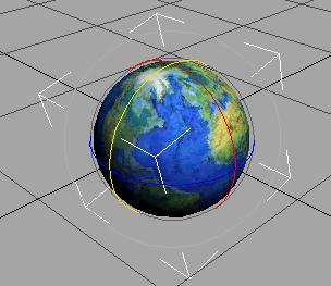 Terra inclinada Você vai perceber que os brackets quadrados de seleção estão inclinados junto com a textura, mas o gizmo de transformação continua o mesmo.