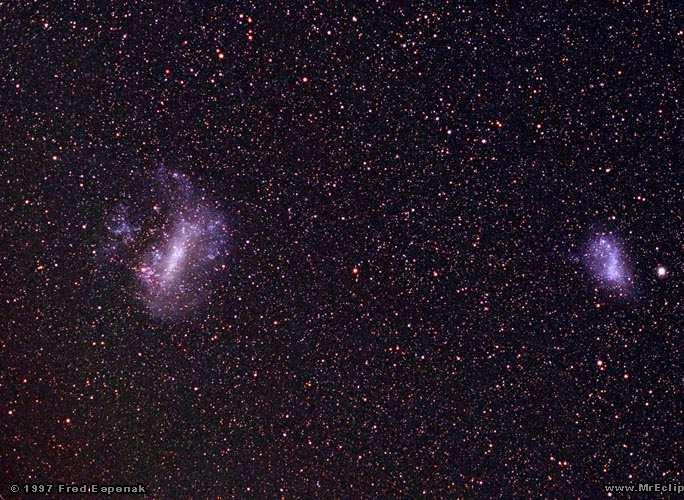 Nuvens de Magalhães Universidade da Madeira São duas galáxias Irregulares satélites da Nossa Galáxia.