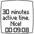 Essa análise inclui todo o tempo activo durante o dia em causa: 30 minutes active time (30