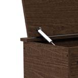 with telescopic drawer sliding; - Metal handles. BAÚ PALADIO BAÚL.