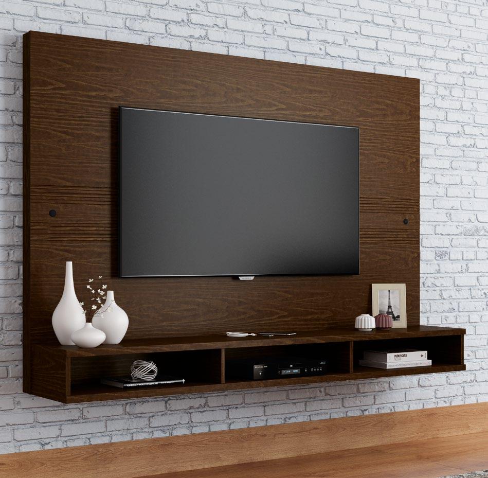 RACK CRISTAL RACK. TV RACK PAINEL CORAL PANEL DE TV. TV PANEL - Tampo de 26mm laminado com madeira nobre.