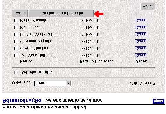 coordenador quanto pelos formadores do curso. Os alunos inscritos podem ter suas inscrições aceitas ou rejeitadas.