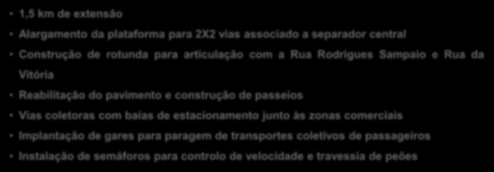 Alargamento da plataforma para 2X2 vias associado a separador