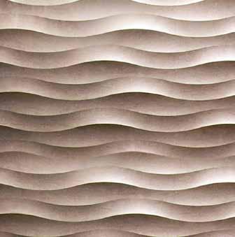 Dune Revestimento com volumetria e curvas suavizadas que propõe