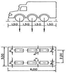 A ponte possui um vão total de 40m, sendo 25m entre os eixos dos pilares. É constituída por duas vigas longarinas com seção transversal 40x200cm e 3 transversinas com 30x175cm (figura 2).