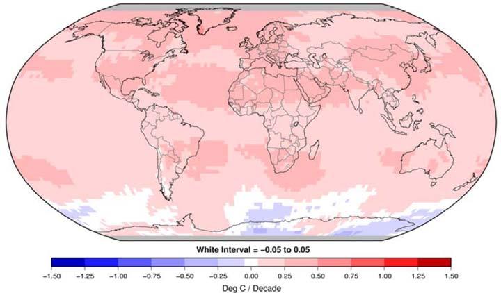 Aquecimento global é um fato observado