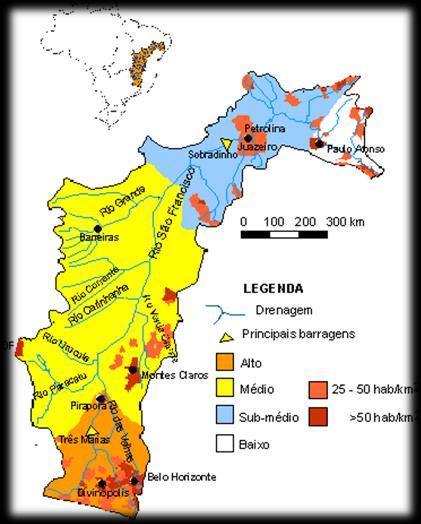 limite com Alagoas. É o Sub Médio São Francisco, a segunda maior região, com 155.637 km².