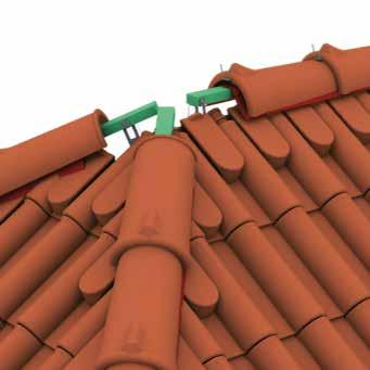 The specifically developed accessories are essential for the roofs to function well and to assure the ventilation and air circulation (micro ventilation), which is