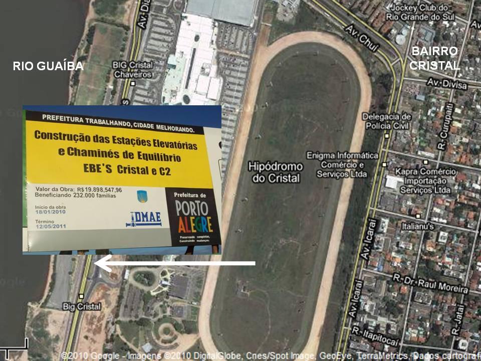 Figura 18: Localização da placa colocada junto à Avenida Diário de Notícias (Fonte: Adaptado pelo autor a partir do site <www.maps.google.com.