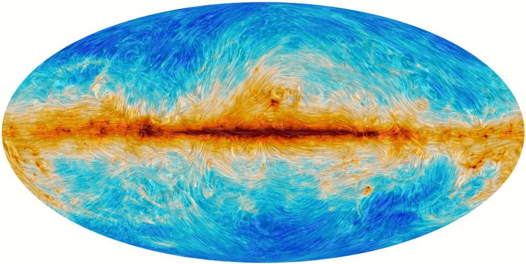 O campo magnécco da nossa galáxia pelo satélite Planck The