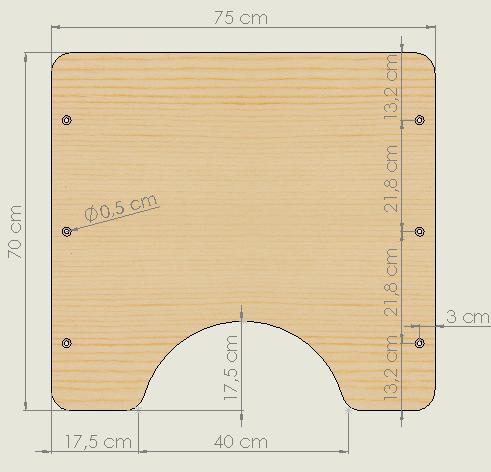 TAMPO FIXAÇÃO DO TAMPO -Passo 1: Faça um furo passante no centro das 2 conexões T 32 e um furo passante em cada uma das 4 conexões Joelho 32, a 1,2 cm da extremidade, com a broca de 5 mm, como