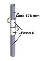 -Passo 7: Junte o cano de 176 mm com o conjunto montado no passo 6, como mostrado na figura 9 (2 unidades); -Passo 9: Junte os canos de 648 mm com o conjunto montado no passo 8, como mostrado na