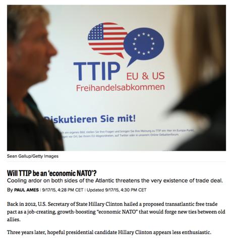 O TTIP: uma NATO económica?