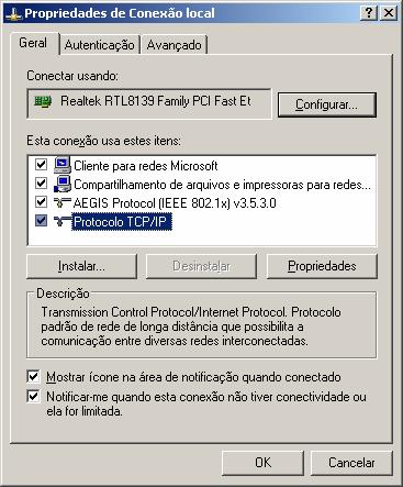 - Dê um clique duplo em protocolo TCP/IP