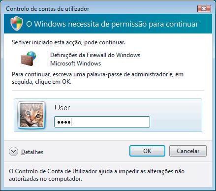 2 Quando o ecrã Controlo de contas de utilizador aparece, faça o seguinte. Para utilizadores que têm direitos de administrador: clique em Continuar.