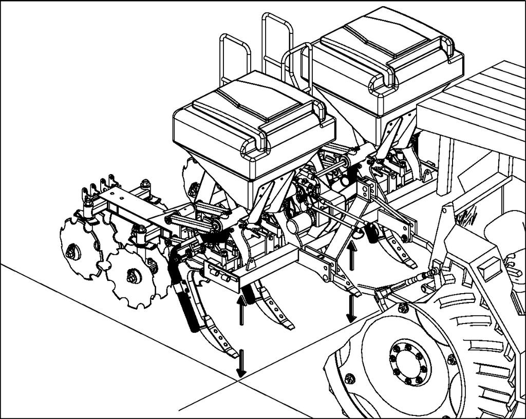 Manual de Instruções CENTRALIZAÇÃO (FIGURA 06) Para centralizar o cultivador CAMB MP HD em relação ao eixo longitudinal do trator, proceda da seguinte forma: