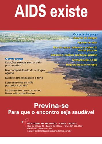 Cartaz da Pastoral de DST/AIDS CNBB Região Norte