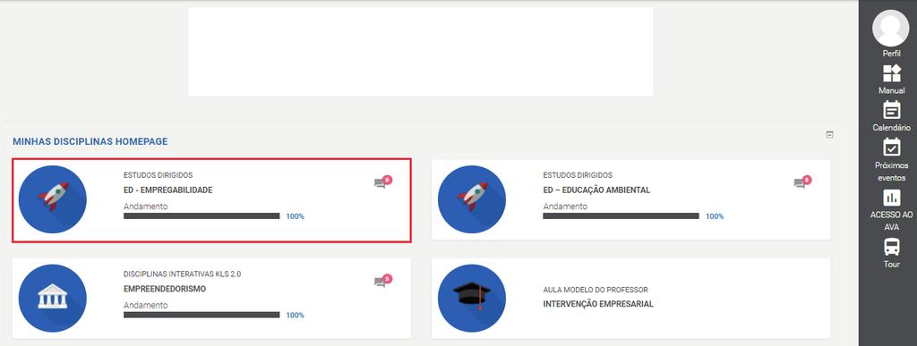 4) Após finalizada sua única tentativa, o sistema permite que você visualize as questões respondidas, bem como os erros e acertos de cada questão, constando a nota final obtida no questionário.