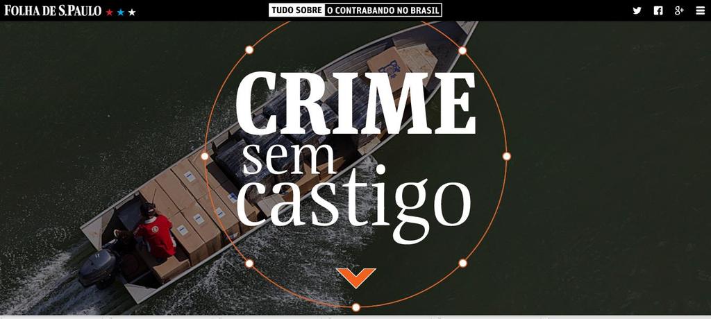 FIGURA 2: Capa do especial Crime Sem Castigo Fonte: Captura de tela feita pela autora no capitulo Introdução 7 No presente artigo, os elementos multimídia da reportagem foram estudados com base na