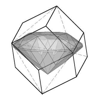 formas de transição), o que permite um melhor aproveitamento na lapidação 0,15ct lapidado - baixa