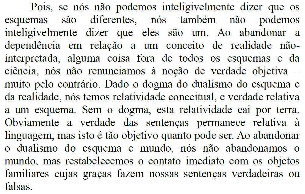 O terceiro dogma do empirismo segundo Davidson