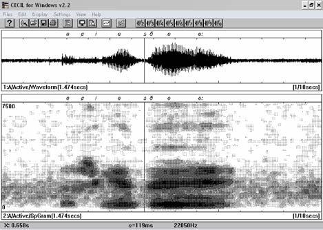 Capítulo IV O espanhol fronteiriço 91 [?] Fig IV.1: Espectrograma da seqüência [a.