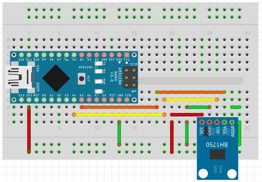 Imagem ligacao protoboard fritzem Lligação sensor e Arduino O algoritmo para teste