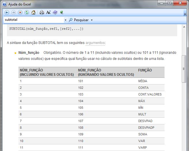 Função SUBTOTAL no modo Filtrar Em um banco de dados que contém valores ou quantidades, normalmente existe um total para estes dados. Pedido Cliente Ref.