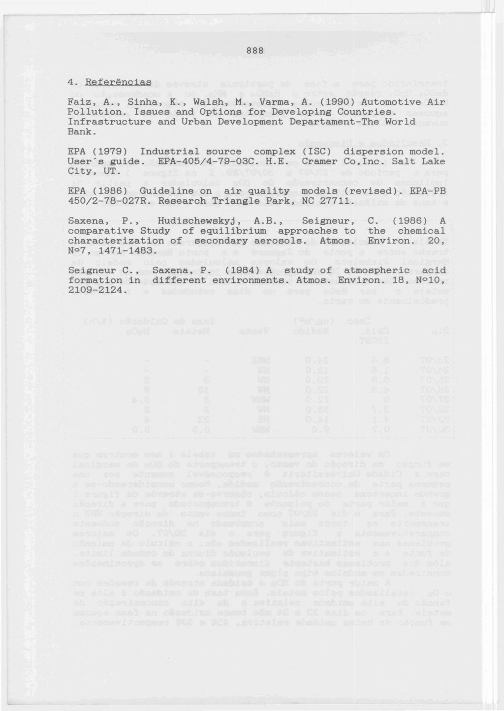 888 4. Rd.e.r..ê.nc..i.as Faiz, A., Sinha, K., Walsh, M., Varma, A. (1990) Automotive Air Pollution. Issues and Options for Developing Countries.