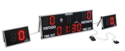 Scoreboard size: 130x50x2cm. 30s Board size: 50x33x2cm. cronometragem / timing Ref: MC813.