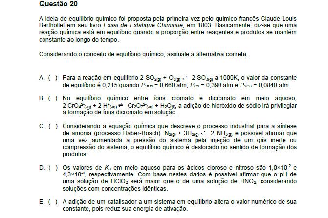 a) Incorreta. Kp ( PSO ) 3 ( 0, 0840) = = = 0, 041 ( PSO ) ( 0, 660) x 0,390 b) Incorreta.