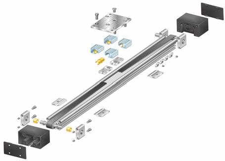 DryLin ZLW Atuador Linear DryLin SHT Placa do carro em alumínio anodizado Alojamento da bucha em zinco azul cromado Mancal linear em iglidur J Correia dentada em PU