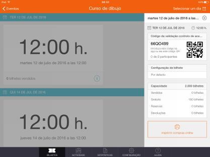 Como vender bilhetes Escolha o evento e a