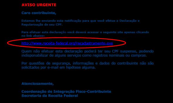 PHISHING E-mails usados para capturar dados financeiros; Acontece através da indução da execução de códigos; Geralmente