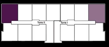 Torre I e II Área total: 93 m² Área total: 89 m² Área privativa: 61 m² Sacada