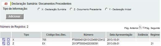 Subdivisão Regime Precedente Indicar o regime aduaneiro associado à declaração.