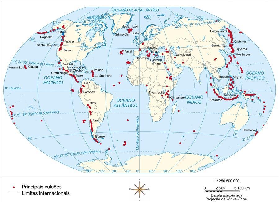 Luciano Daniel Tulio Distribuição global dos principais vulcões PRESS, Frank et al.