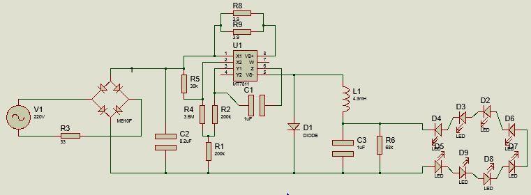 72 6.4 CIRCUITO E COMPONENTES DA LÂMPADA DA MARCA C O circuito da marca C é praticamente o mesmo usado pela marca B, apresentando apenas dois resistores diferentes.