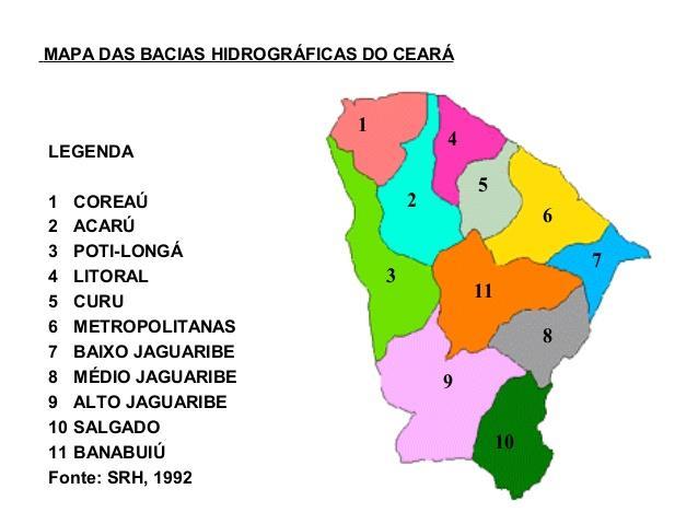 Aspectos Gerais A bacia hidrográfica do rio Curu está localizada no centro-norte do estado do Ceará e limita se a leste com